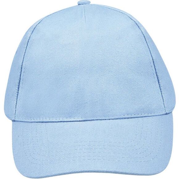 SOLS Unisex Buzz 5 Panel Baseball Cap / Sky Blue - Picture 4 of 5